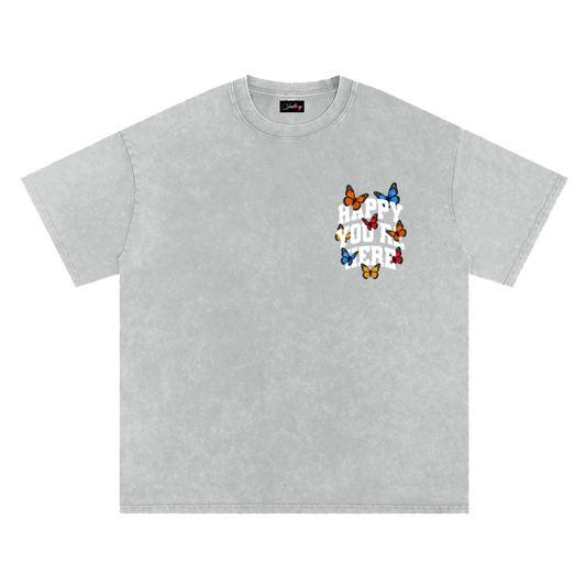 'HAPPY YOU'RE HERE' SHORT SLEEVE TEE