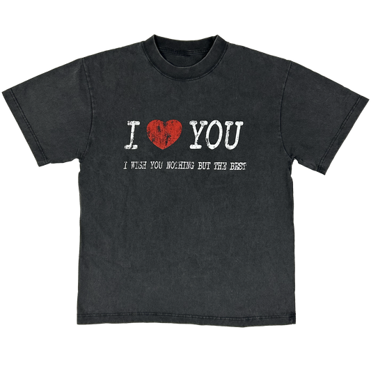 I HEART YOU TEE VINTAGE BLACK