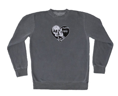 DEADLY LOVE EMBROIDERED PIGMENT-DYED SWEATSHIRT